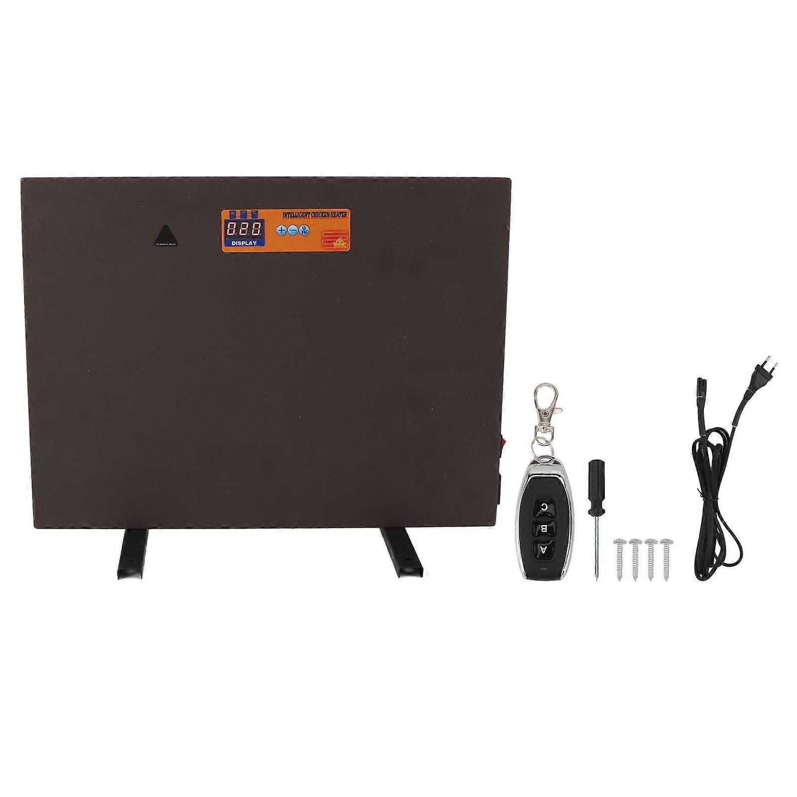 150W Chicken Coop Heater, Heating Panel with Timer, Remote Control, Tilt, Off, Digital Display, 3m Cord, 220V EU Plug.