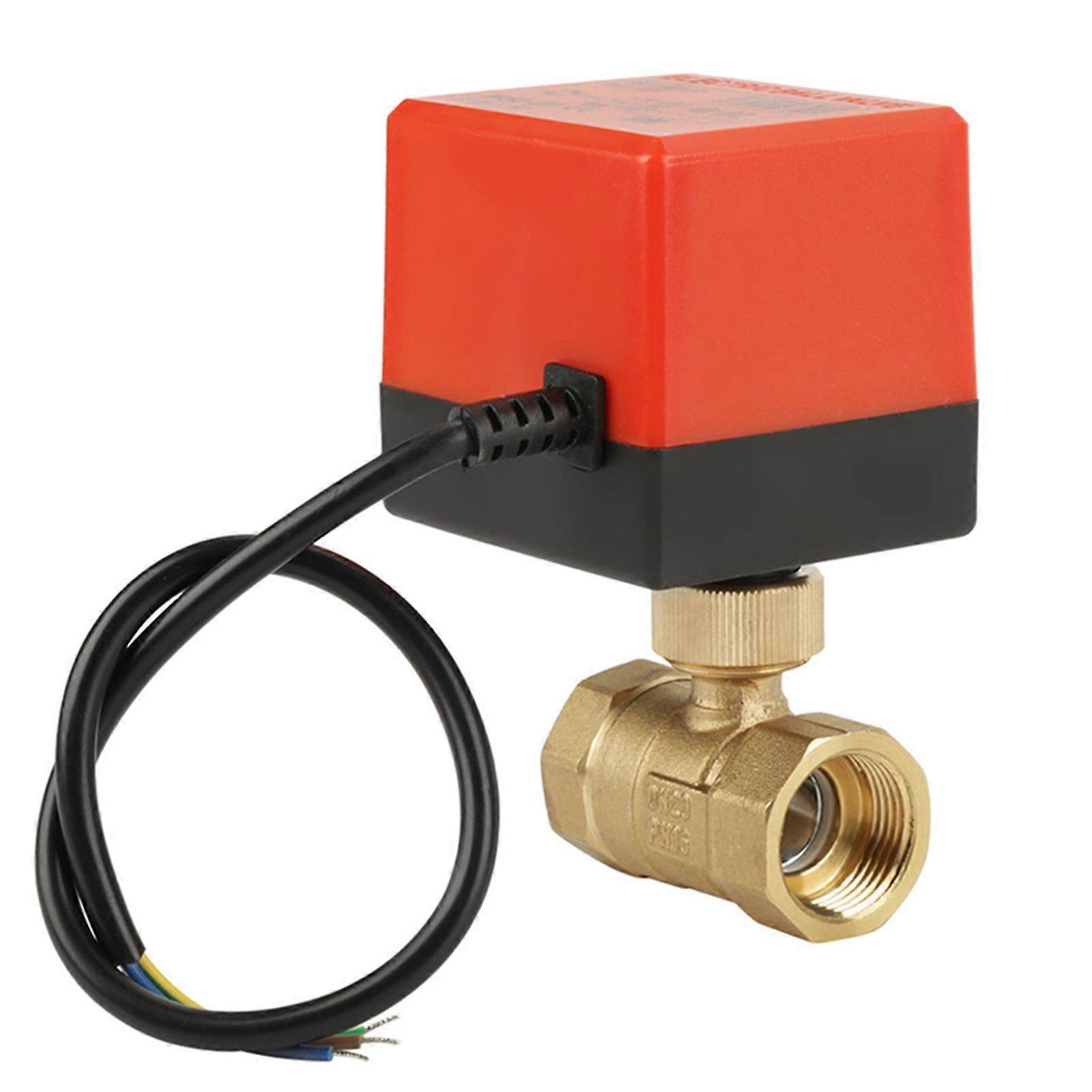DC12V G3/4" DN20 Brass 2 Way Motorized Ball Electrical Valve for Flow Control