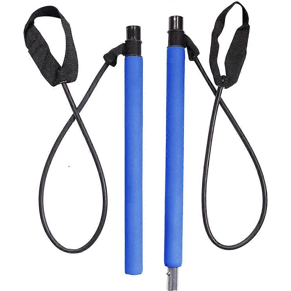 Pull Rod|Adjustable Multifunctional Yoga Rally Bar - One-Way Adjustment Blue