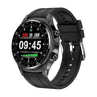 Smart Watch-oortelefoons, smartwatches, 2-in-1 Dual Call rond scherm, roestvrijstalen metalen behuizing doorzichtig