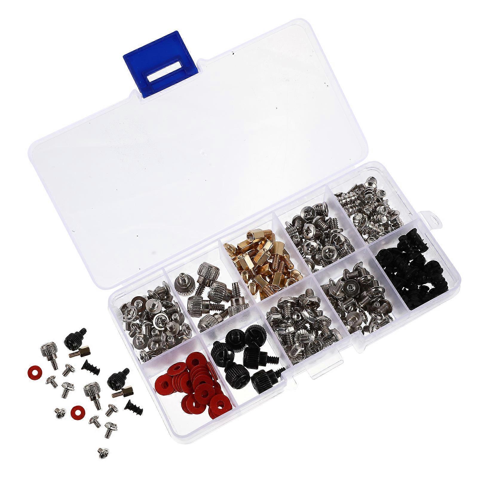 228pcs Computer Screw Kit with Standoffs Bolts for Motherboard Hard Drive Power Supply Case Repairs Corrosion Resistant