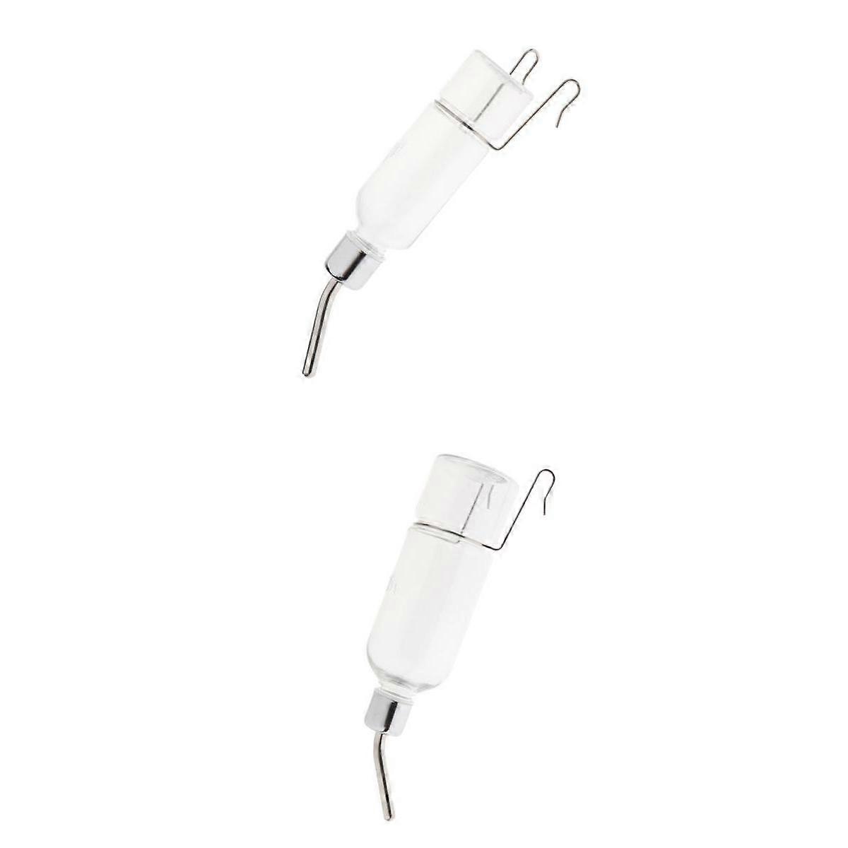 2x bouteille d’eau pour animaux de compagnie, distributeur d’eau pour petits animaux de hamster d’oiseau avec support