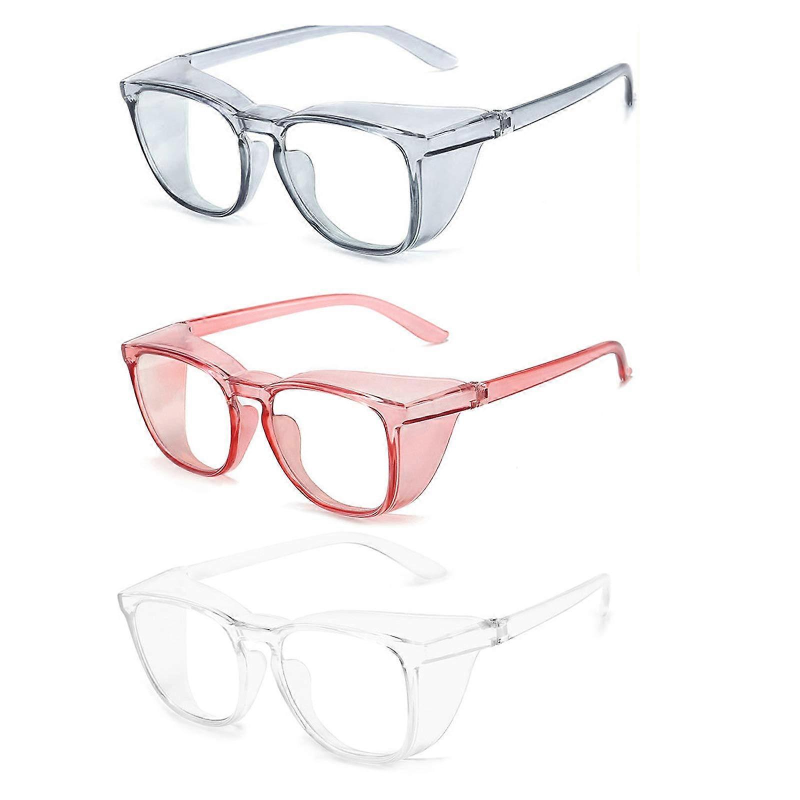 3Pack Blue Light Blocking Readers Safety Glasses with Face Shield for Men and Women, Computer Reading Glasses