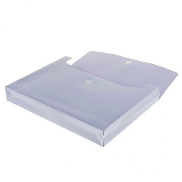 2xPlastic Envelope A4 File Folder Paper Document Organizer Case
