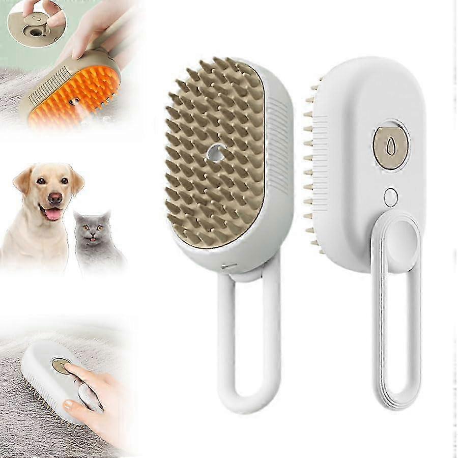 Multi-Function Pet Steam Brush for Massage Cleaning & Hair Removal