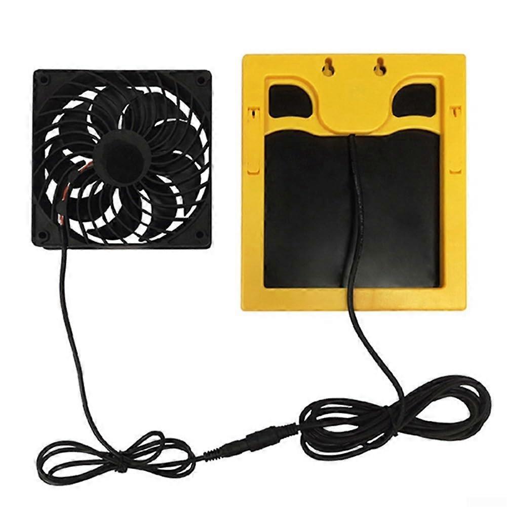 Solar panel fan for efficient air purification, eliminates unpleasant odors