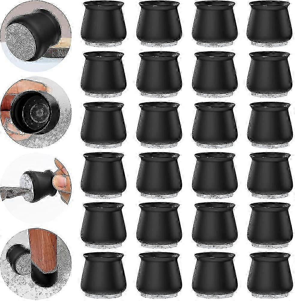 椅子の脚プロテクター、堅木張りの床のための24個のシロン