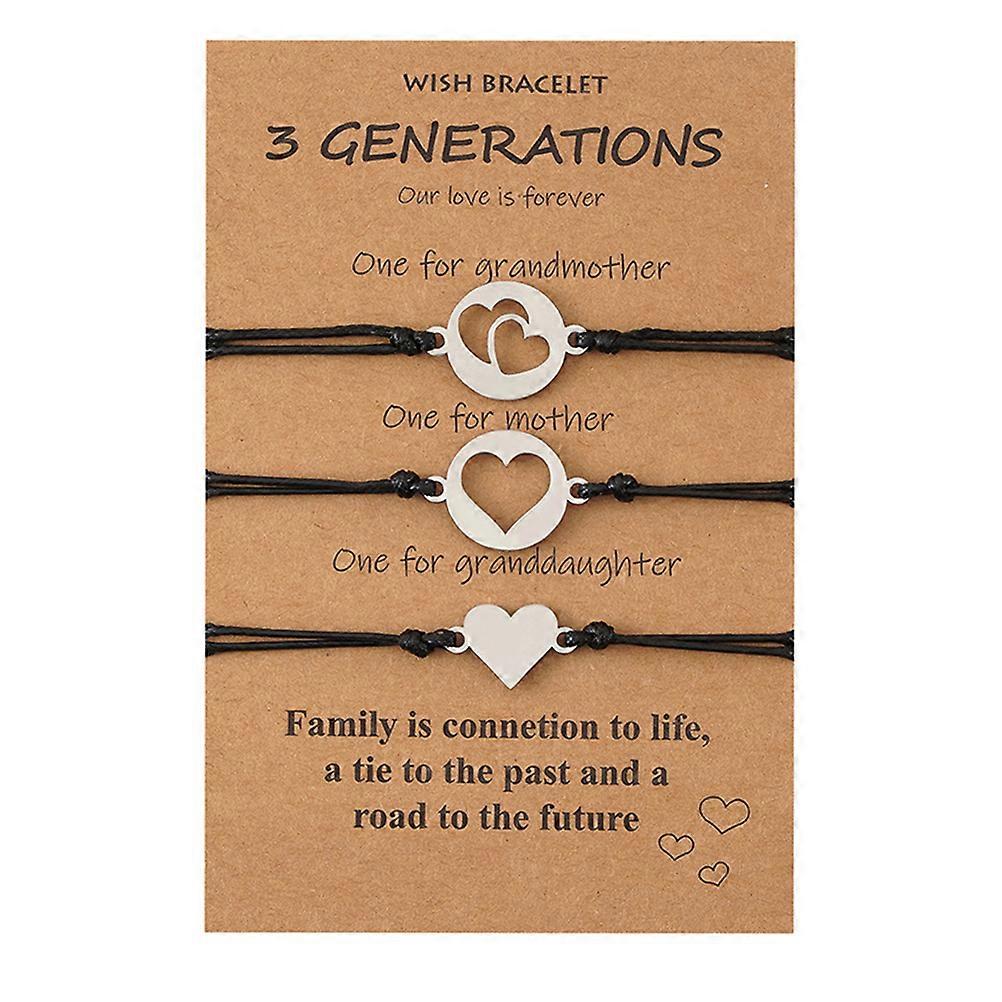 Emotional Gesture Bracelet, Mother Daughter Matching Thread Bangle for Togetherness