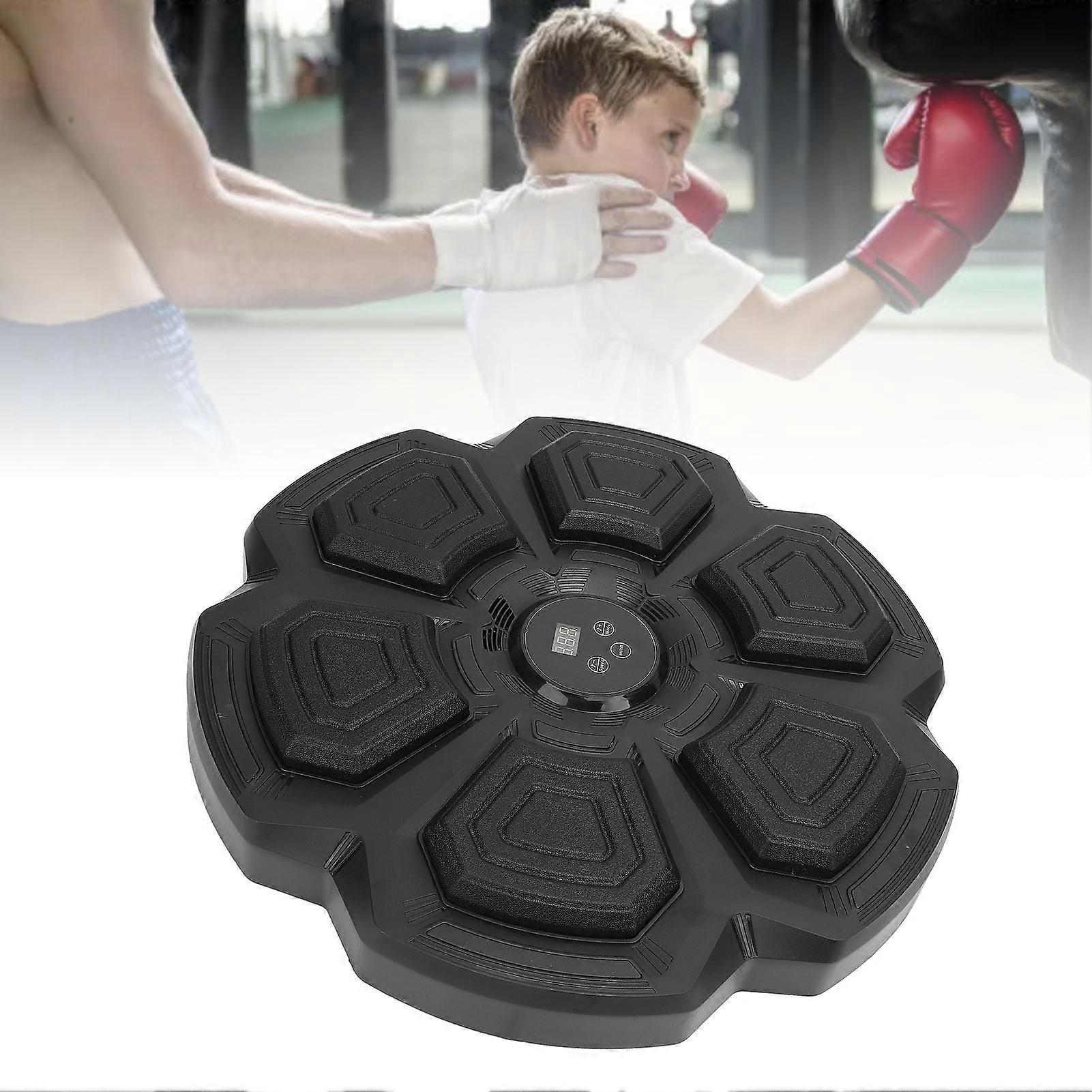 Boxing Wall Target BT Connection 9 Speeds LED Screen Responsive 1200mAh Battery Music Punching Machine for Home Fitness 