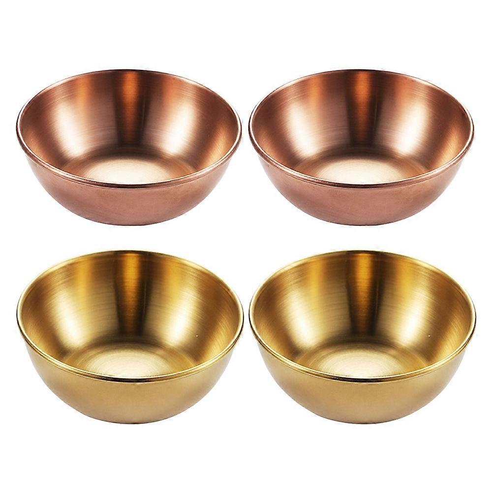 Stainless Steel Seasoning Dish Perfect for Serving Sauces and Appetizers 4 Pieces Assorted Color