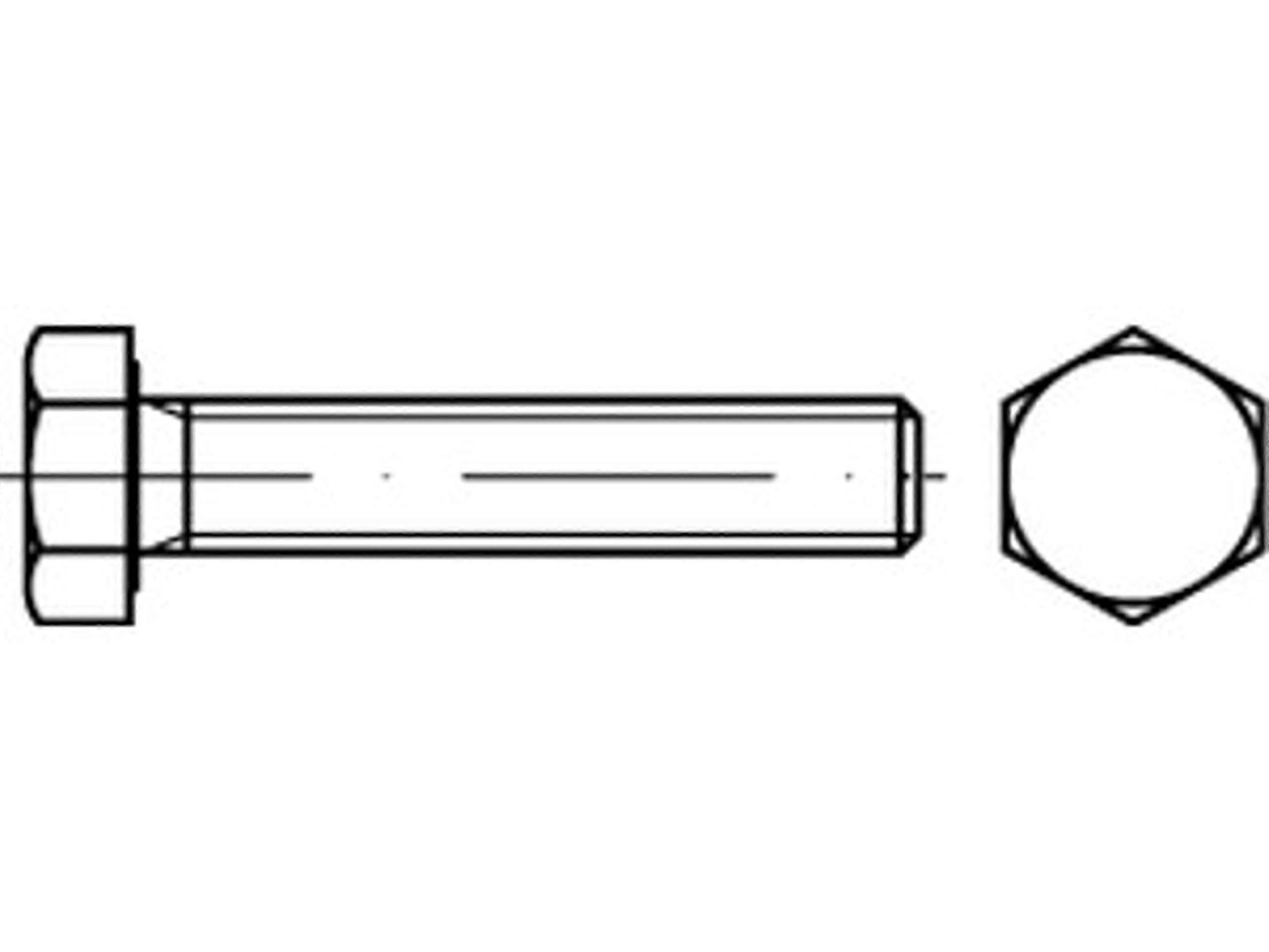 2025 DIN 933 10.9 Hexagonal-Headed Screws with Thread up to Head