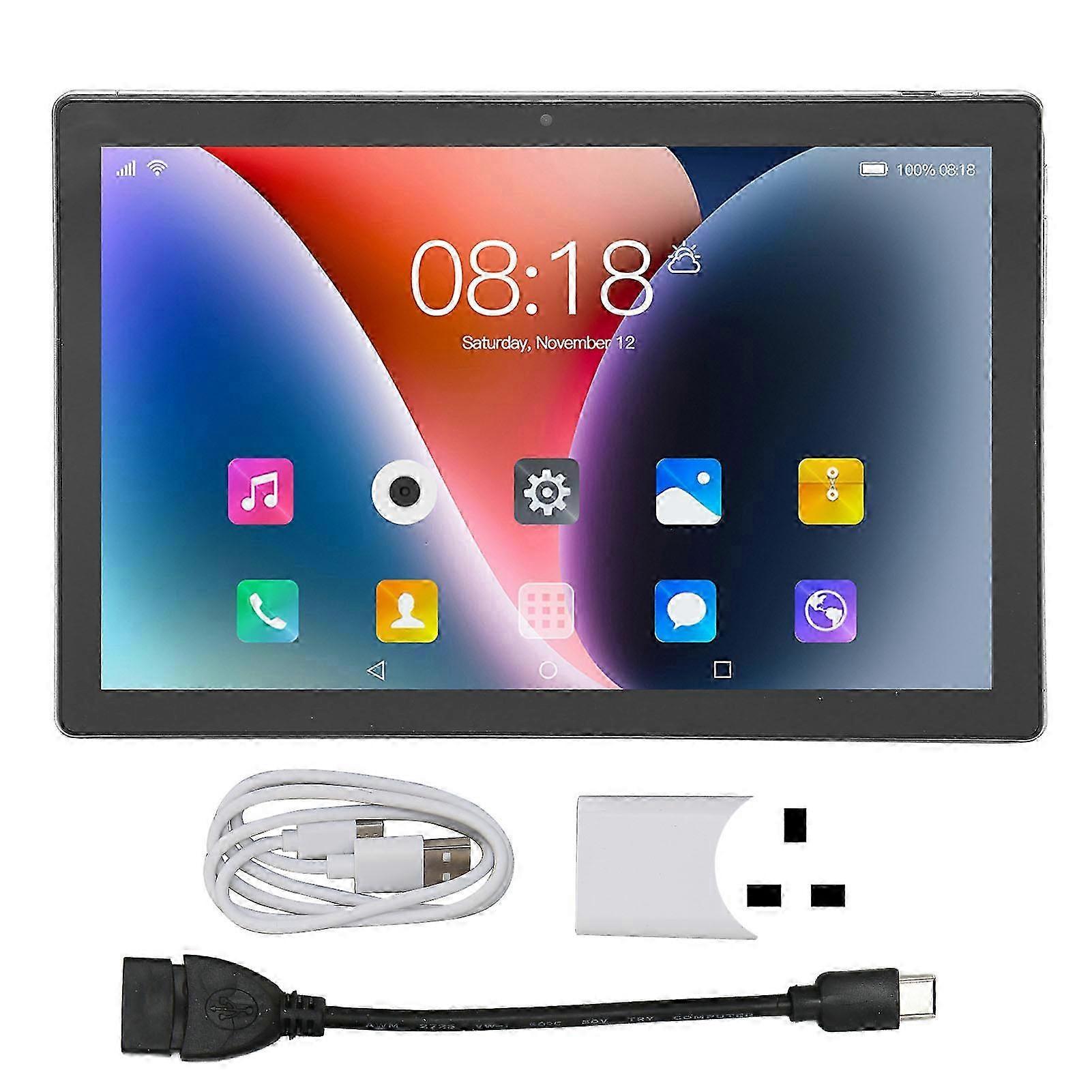 10.1 Inch Tablet Featuring Android with 8 Core CPU, 6GB RAM, 128GB Storage, Dual Band Wifi, 4G Network and 5000mAh Battery - White with UK P