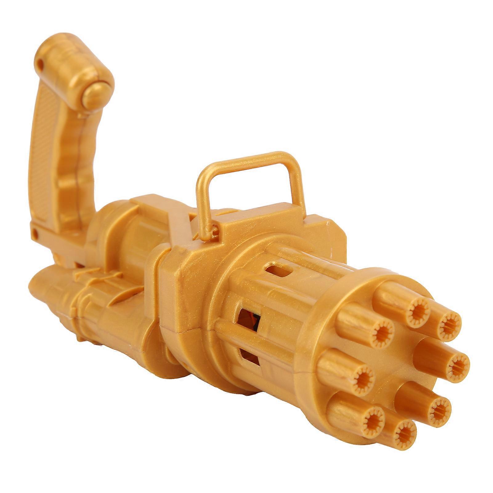 8 Holes Automatic Bubble Machine Gold, ABS, 50ml, 20x6.8x9cm