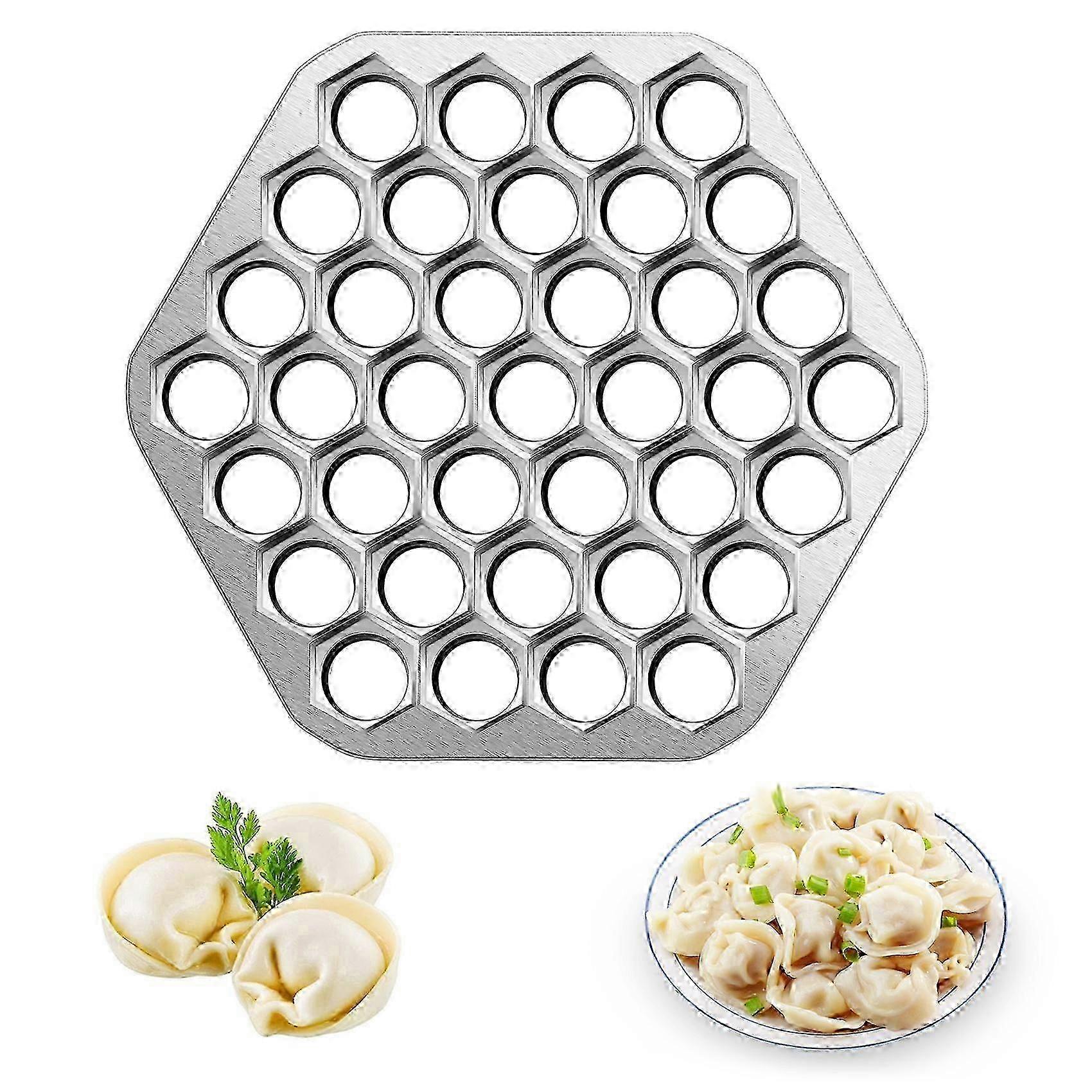 Russian Pelmeni Molder Metal Dumpling Cutter - Silver