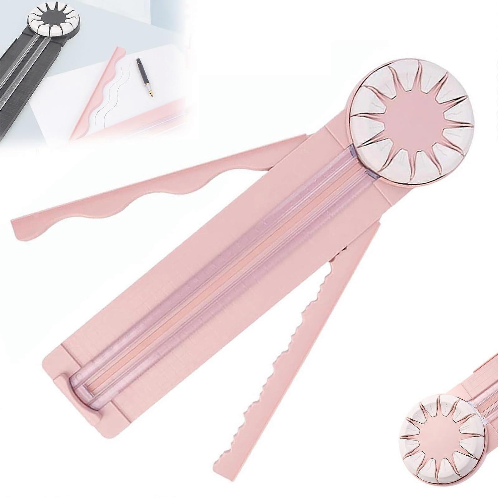 Cofpecialize edge trimmer for paper crafts, Pinkictive edge trimmer for paper crafts, 12 shapes in 1 edge trimmer for craft paper