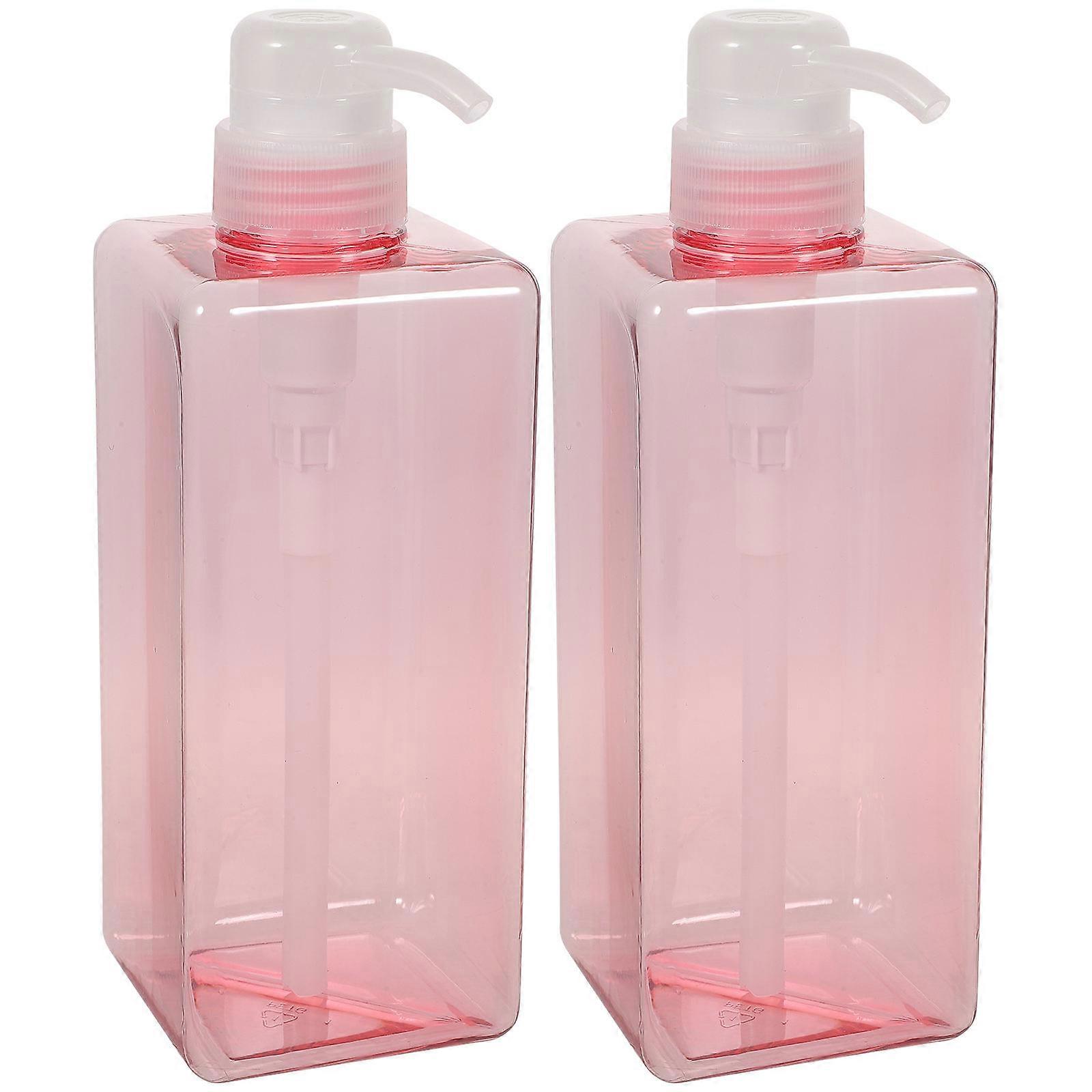 Refillable Emulsion Containers, Sturdy Square Bottles with Hand Pump for Daily Use