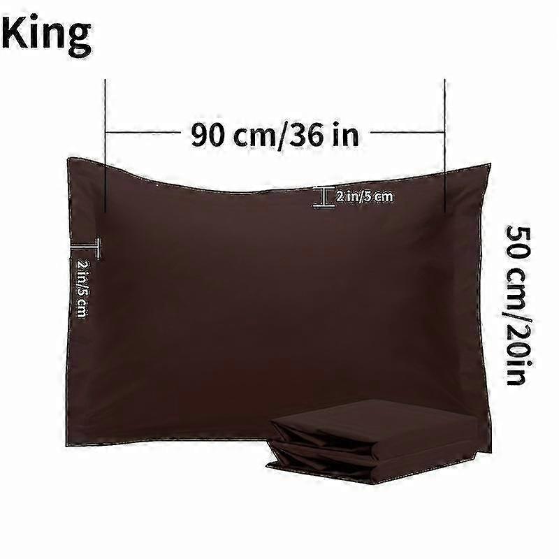 2pcs Soft Brushed Microfiber Pillowcases, Colorful Wrinkle-Resistant with Envelope Closure