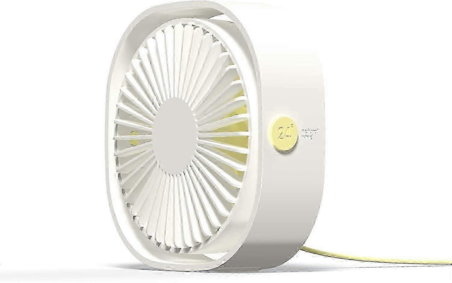 USB Desk Fan, Portable Desktop Table Cooling Fan, Three Speeds Adjustable, USB Connection Power, Strong Quiet Wind, Great for Office Home Outdoor Car