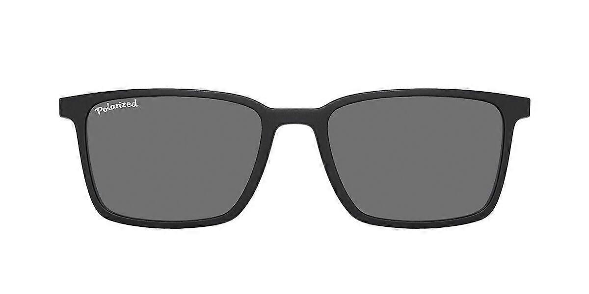 Clip on Rectangle Matte Black SmartBuy Collection Vivid Clip-On Only Polarized CLIP-TRC-185-1 Fashion Unisex Sunglasses
