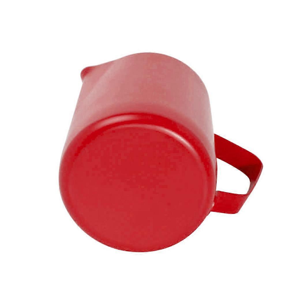 Red Stainless Steel Milk Steaming Pitcher Non Stick, Lightweight, Easy to Clean, Perfect for Frothing and Pouring Art and Milk Beverages