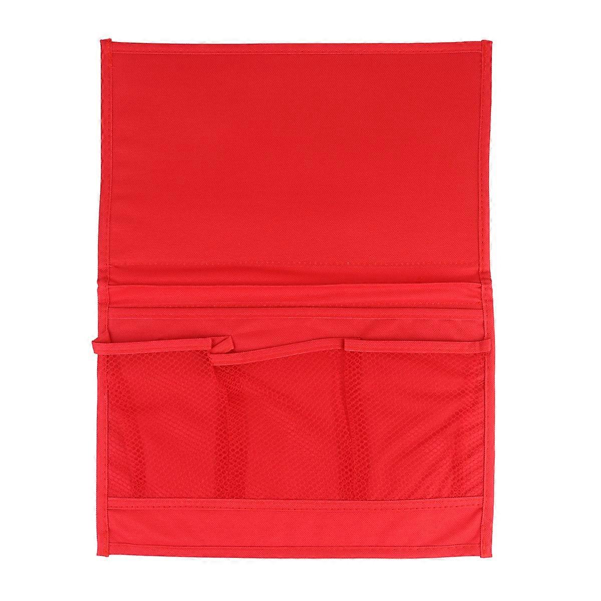 Hanging Bedside Organiser Red Rectangular Shape Practical Design Sofa Side Door Hanging 31.5x21x22.3cm 1Set
