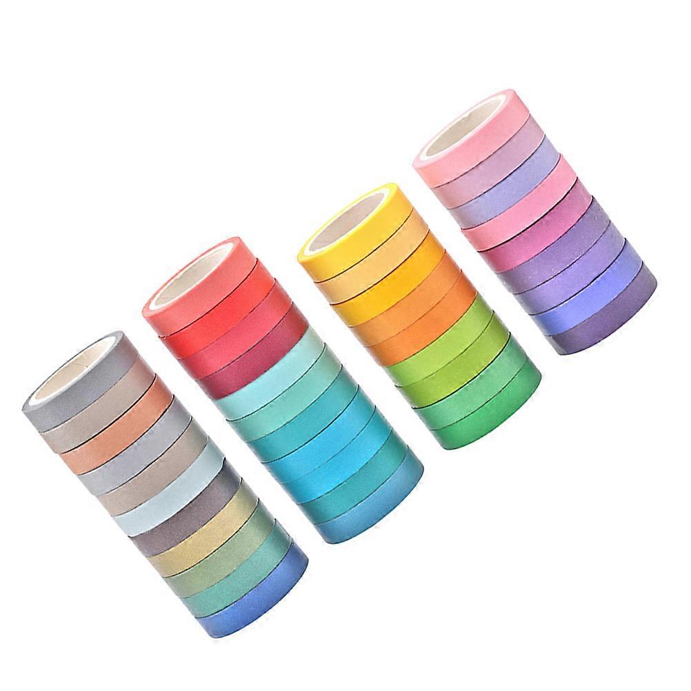 Reusable Removable Washi Tapes Set Of 40 For Stationery Scrapbooking Highlighting 400x0.75x0.1cm 1Set