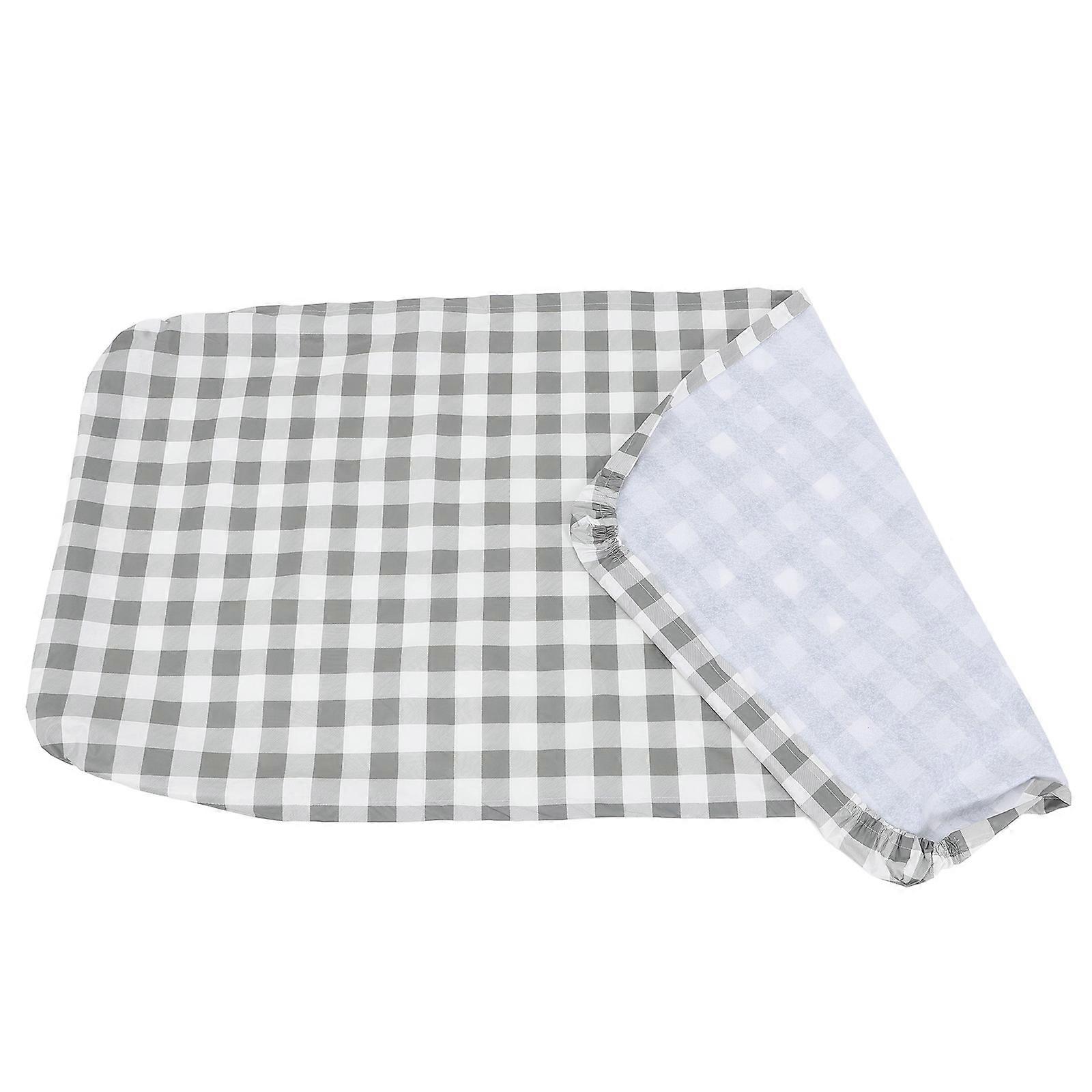 Oil Resistant Elasticized PVC Flannel Tablecloth for Outdoor Dining and Events – Stretch Cover for Patio Tables, Weddings, and Banquets, Grey and