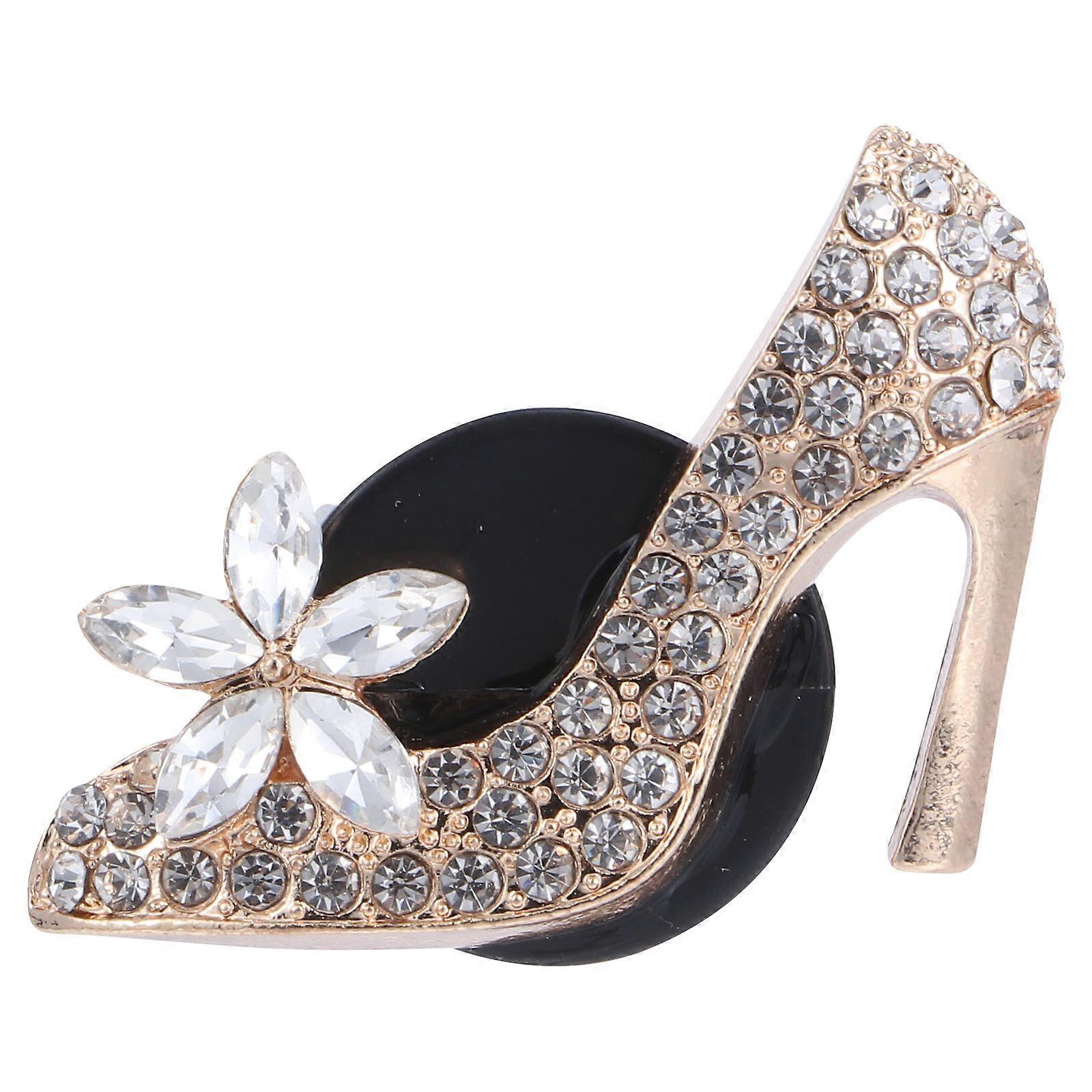 Alloy Car Perfume Clip High Heel Air Freshener Car Perfume Diffuser Clip Car Decoration Golden 4x3.2cm Air Freshener 1Pack