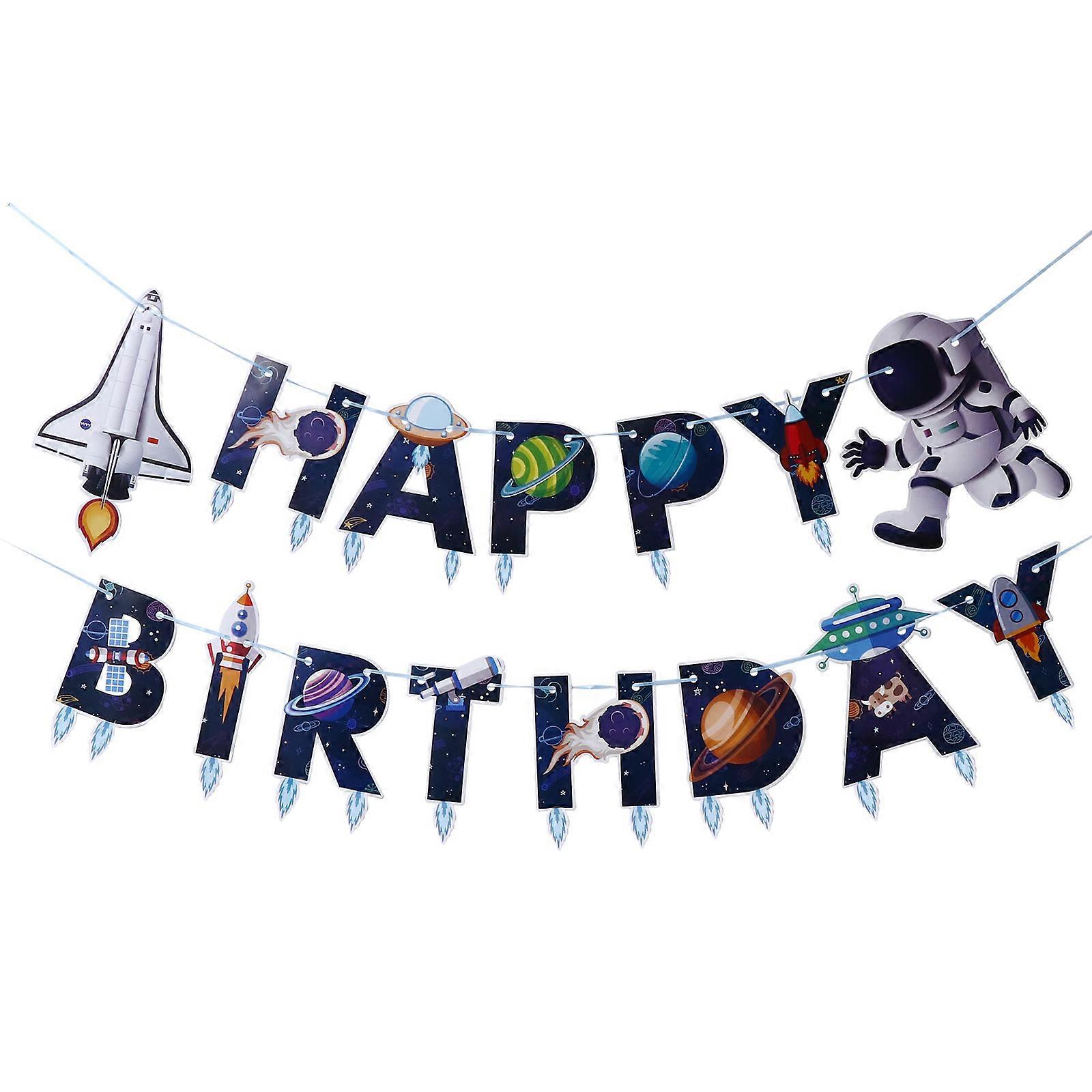 Decor Banners Paper Hanging Flags For Birthday Party 307X18Cm Assorted Color Material 1Set