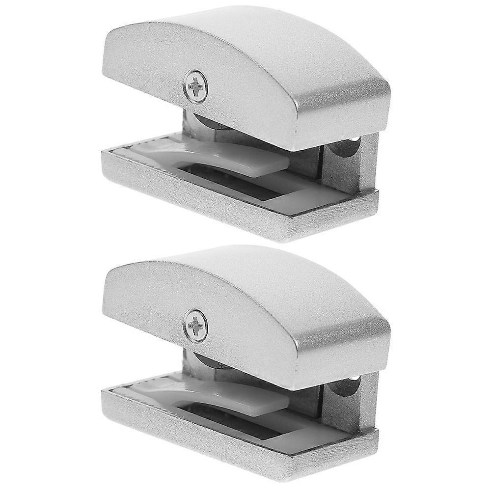 Shower Bottom Guide Vibration Reduction Silver Color 2Pcs For Bathroom Sliding Doors