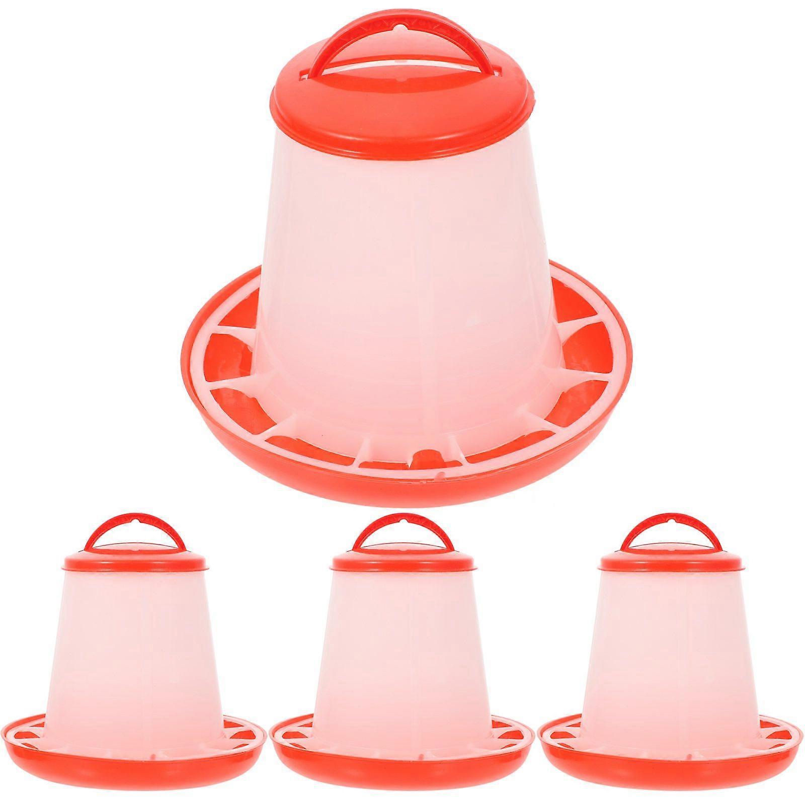 4Pcs Hühnerfutter Tragbare Hühnerfütterung Trog Geflügel Futter Fütterungsbehälter
