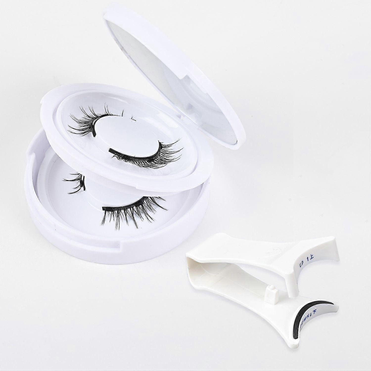 Reusable Magnetic Eyelashes - Natural Look Short Eyelashes Kit, Thin False Eyelashes, No Glue or Eyeliner Required (2 Pairs 8 Pieces)