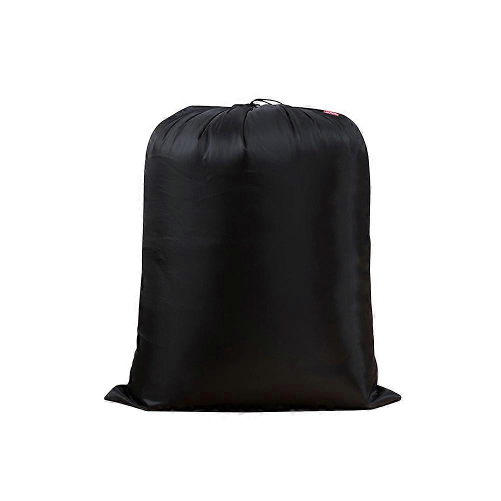 Quilt Storage Container Drawstring Design Storage Pouch Portable Lightweight Clothes Blankets 34x40cm Black 1Pack