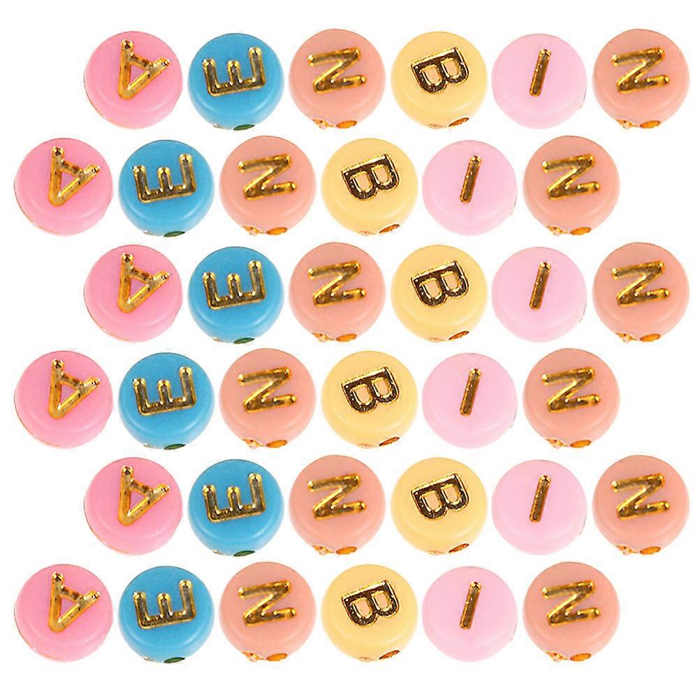 Jewelry Crimp Beads Diy Letter Beads Spacer Beads Acrylic Material 0.7x0.7cm Diy Jewelry Making 1000Pcs