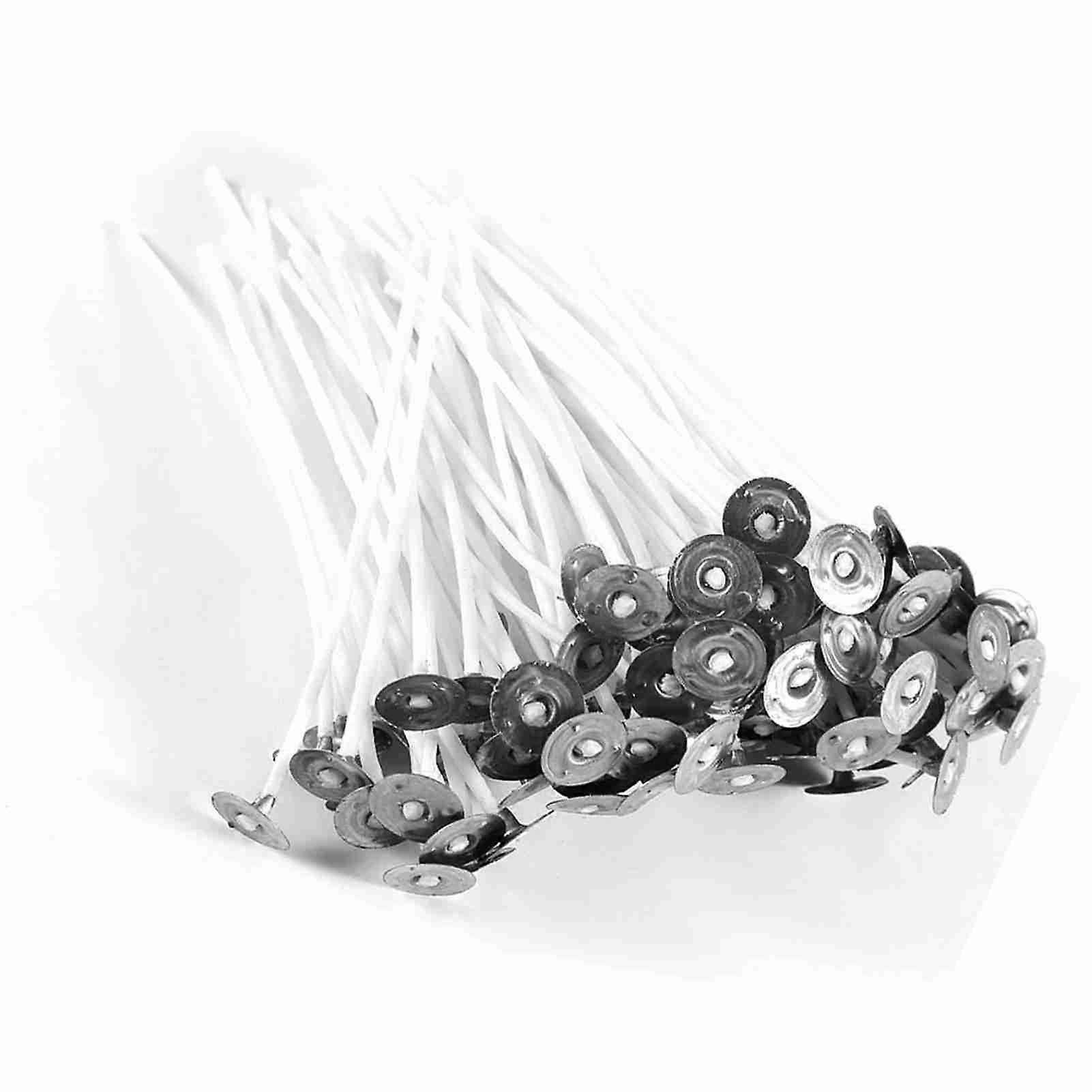 100 pre-waxed wicks for making tea lights, 10 cm long