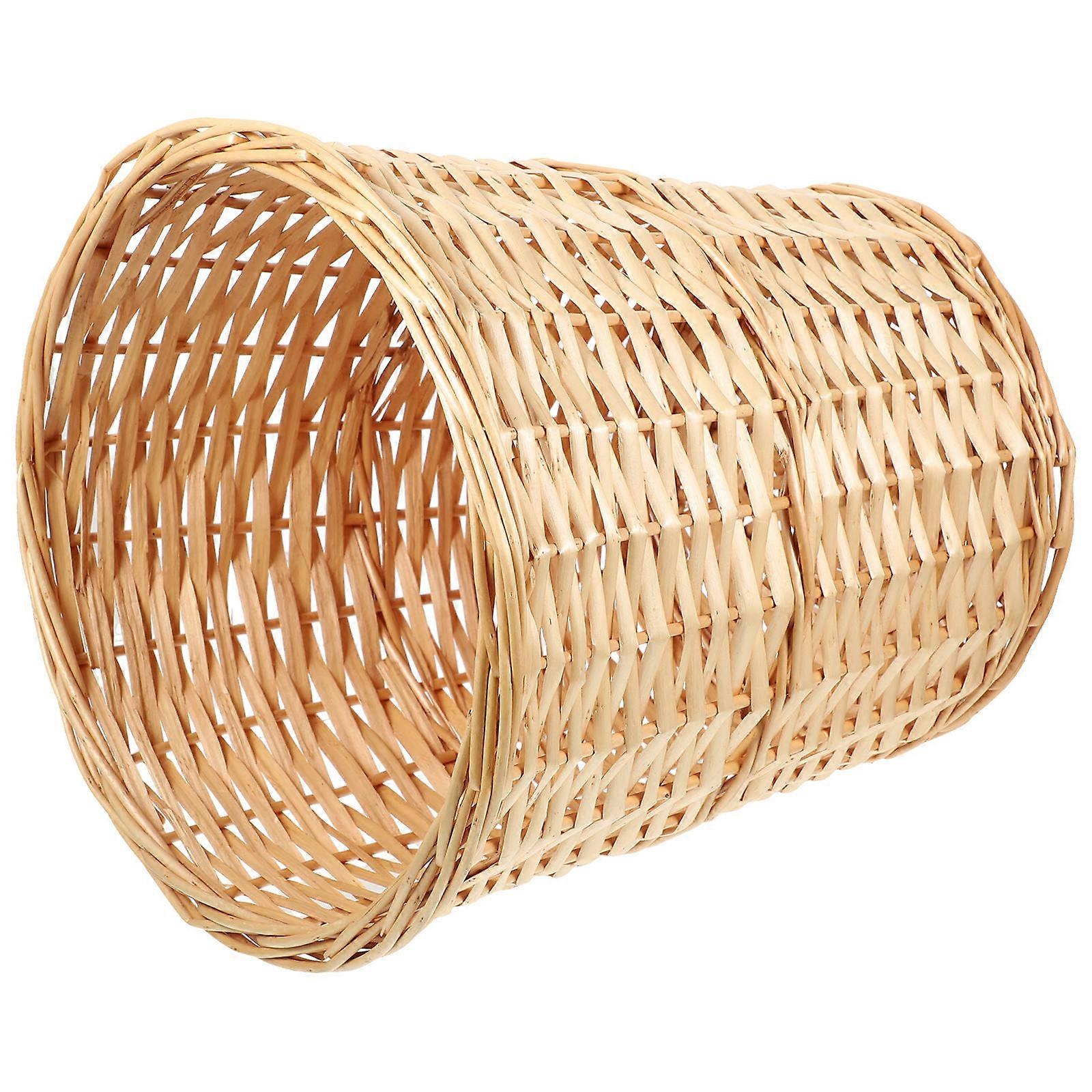 Wicker Storage Basket for Home Use Made of Synthetic Material in Coffee Color 1PC