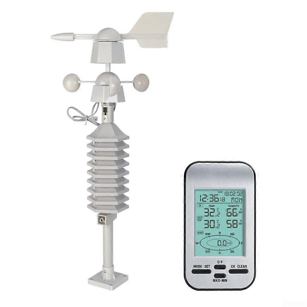 433MHz Wireless Anemometer Wind Speed Measurement, Weather Alarm Setting, Compatible With 433MHz Weather Stations