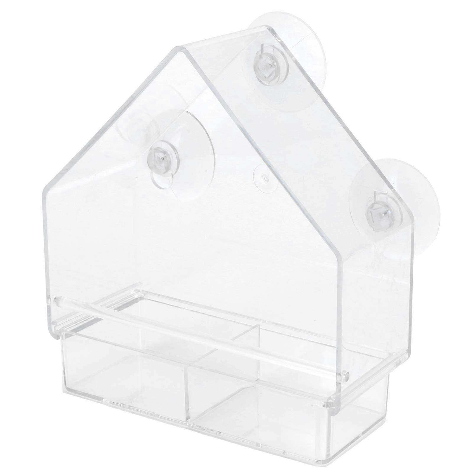 Hanging bird feeder station, transparent feeding tool for small birds