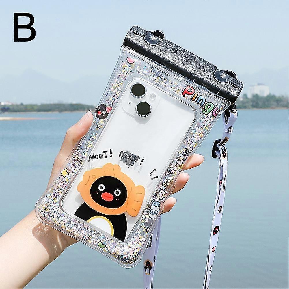 Cujmh Waterproof Phone Case PVC Floating Pouch Touchscreen Compatible for Swimming Beach