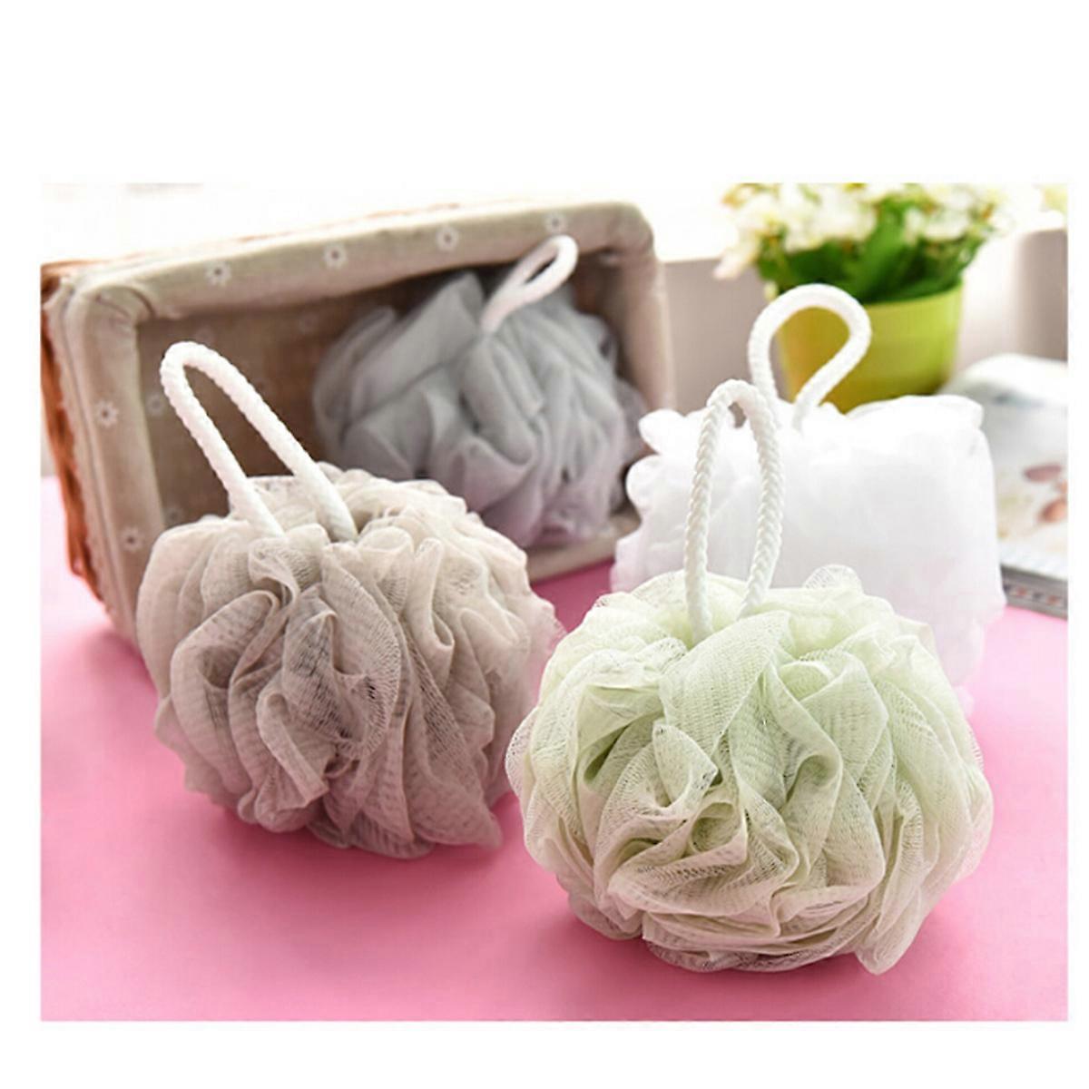 Bath Poufs For Shower Bath Net Sponge Mesh Pouf Shower Bath Accessories Assorted Color 13.00X13.00X13.00CM Non-toxic 4Pcs