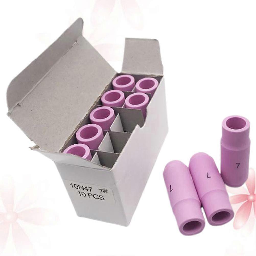 Welding Torch Nozzles Argon Arc Welding Protective Cover Professional Welders Violet 4.7x2x2cm Easy to Use 10Pcs
