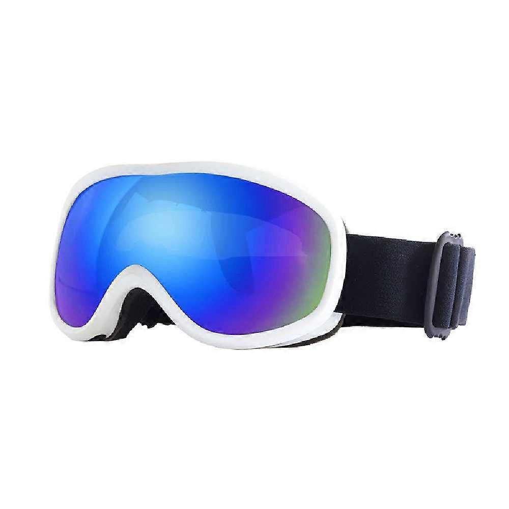 Ski goggles, snowboard goggles with antifog dual lens, snow ski protective goggles with 100% UV protection, adjustable wrap, helmet compatible.