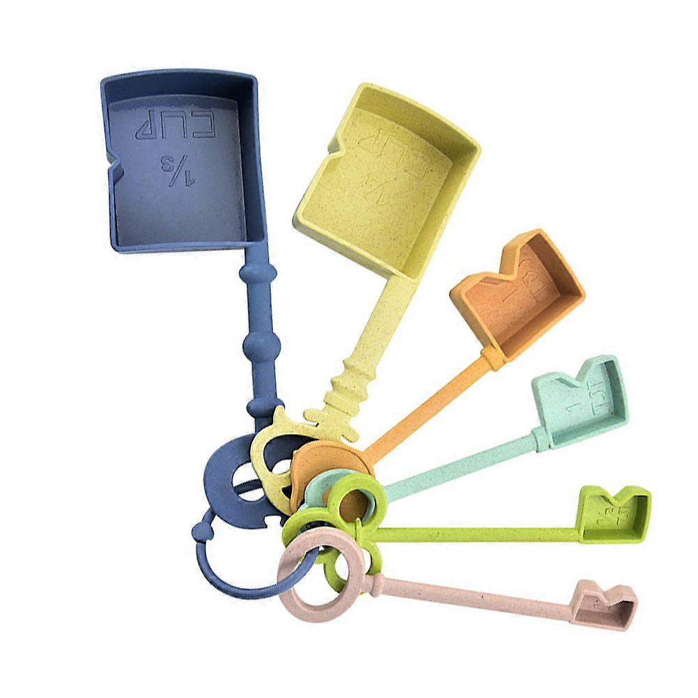 Assorted Color Measuring Spoons Plastic Set for Kitchen Use 1Set
