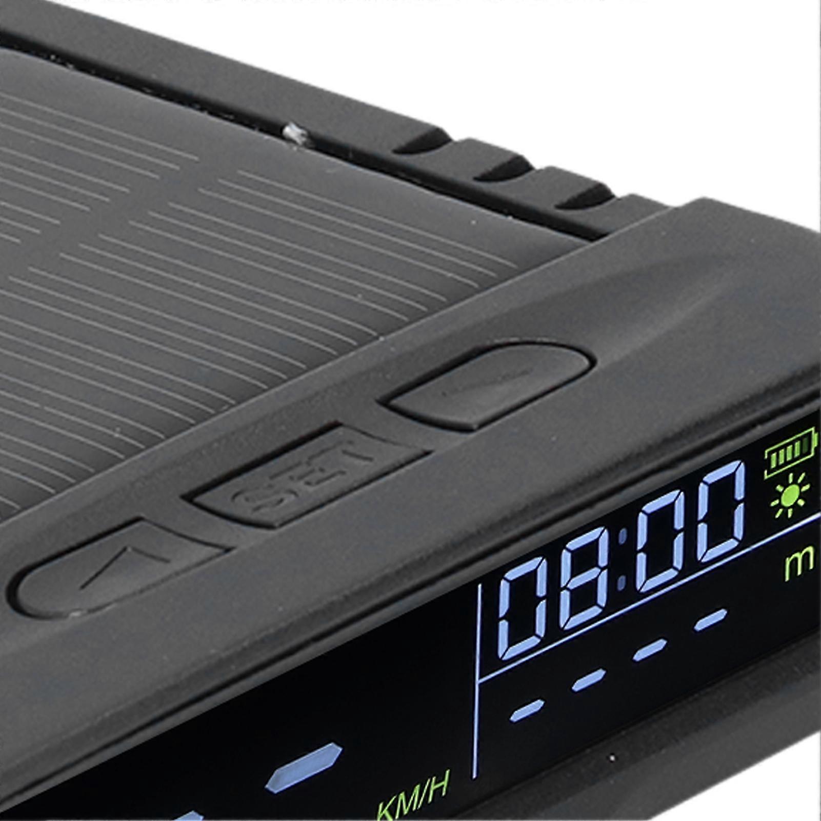 Smart HUD Display Digital Solar Charged Displays Time Temp Over Speed Alarm Universal for Car