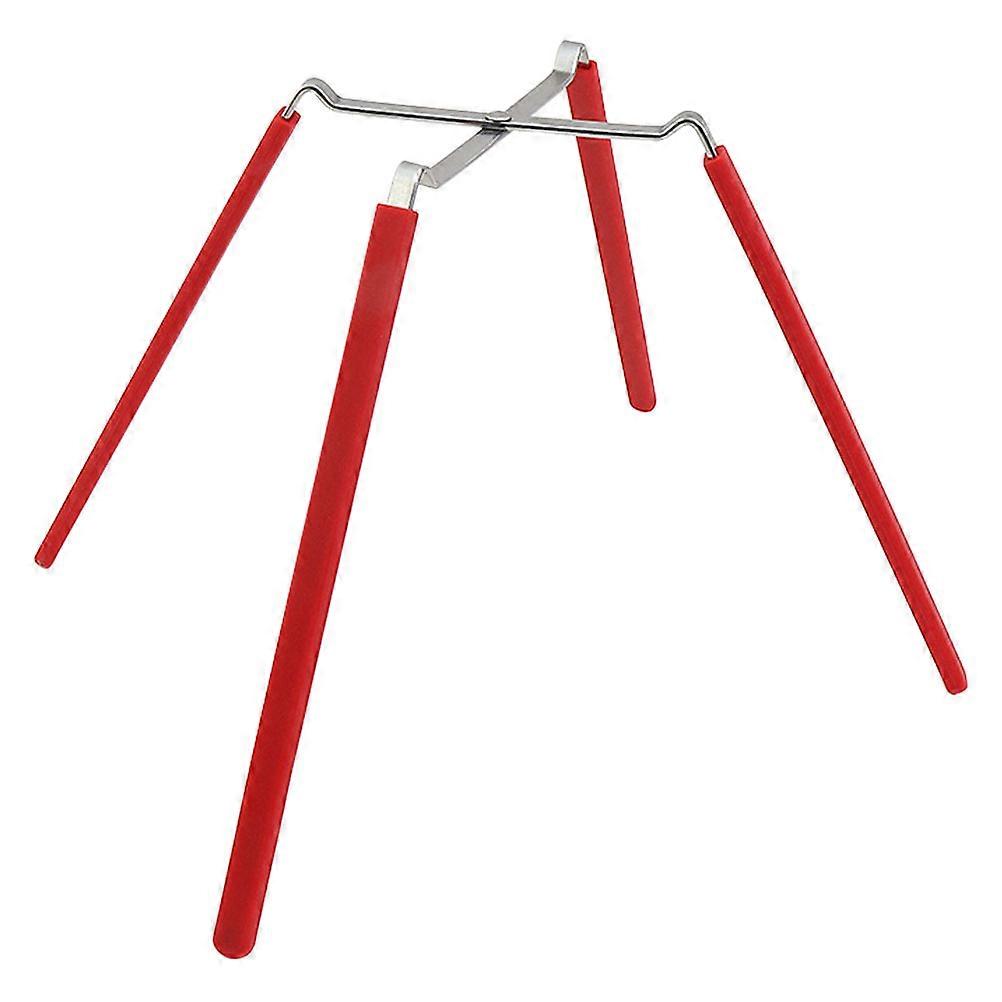 Chiffon Cake Cooling Rack Stainless Steel Baking Tool Four-Claw Design Red 27.50X17.50X8.00CM Inverted Cooling 1Set
