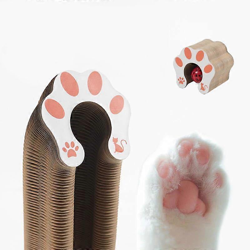 Cat Scratching Board 2-In-1 Magic Organ Foldable Cat Scratcher With Interactive Bell Ball Toy