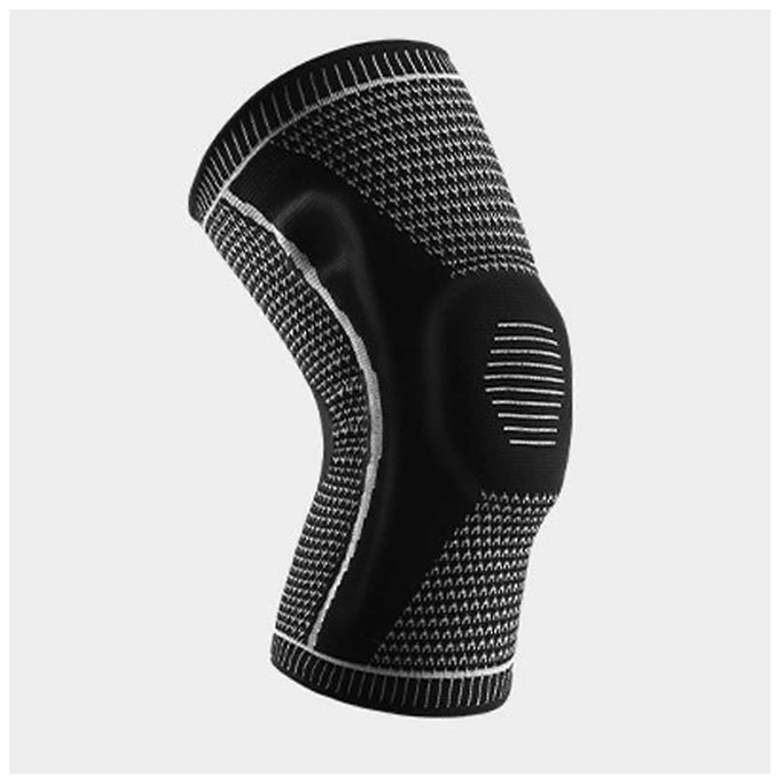 Knee Pads for Sports Knee Support Silicone Spring Patella Protector (Black, XL)