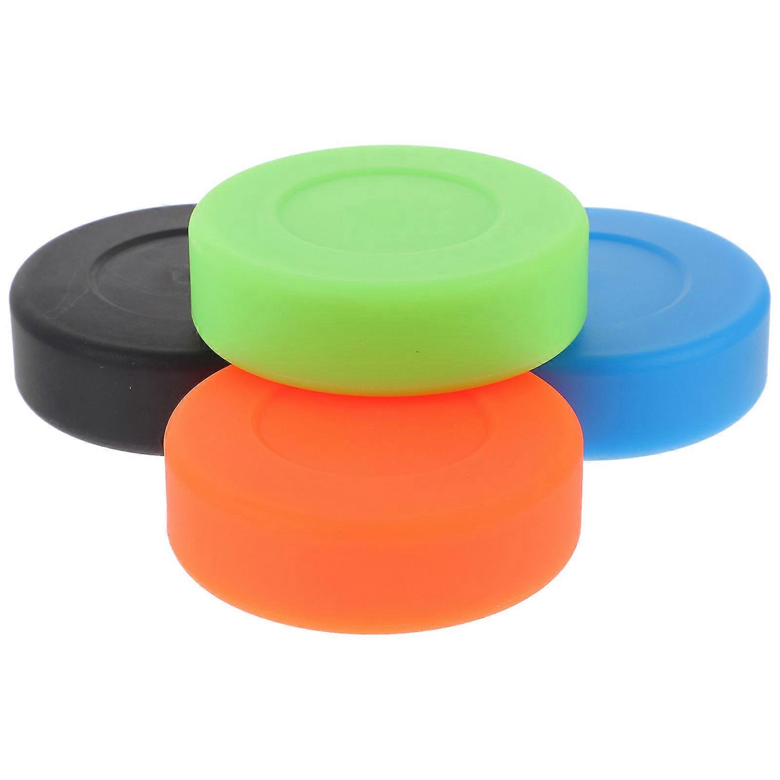 Ice Hockey Puck Daily Training Equipment Hockey Players Round Style 2.8×2.8×0.8in 4Pcs