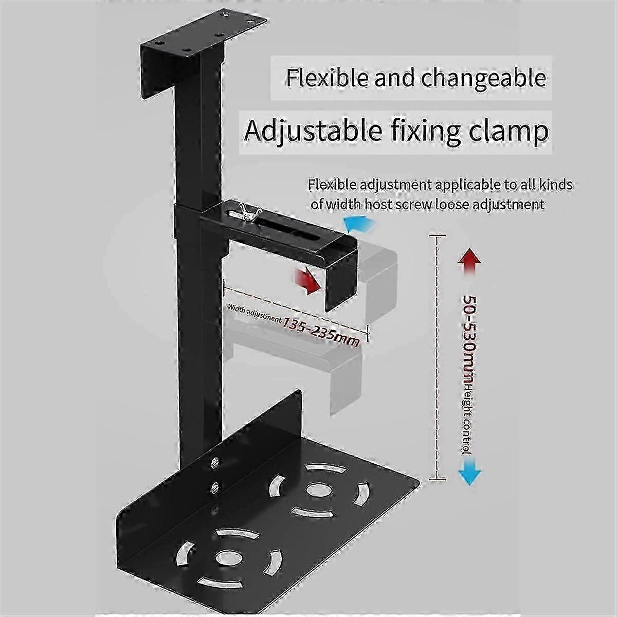 Universal PC Case Holder Adjustable Host Box Stand Versatile Under Desk or Wall Side Mount, Cpu Sta jn