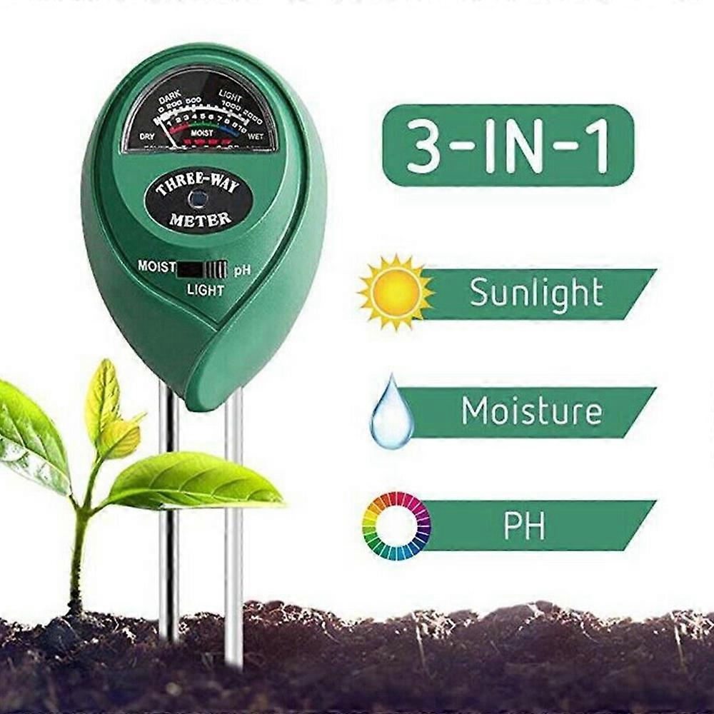 3 in 1 Digital PH Tester Sunlight Soil Moisture Meter Detector Plant Garden